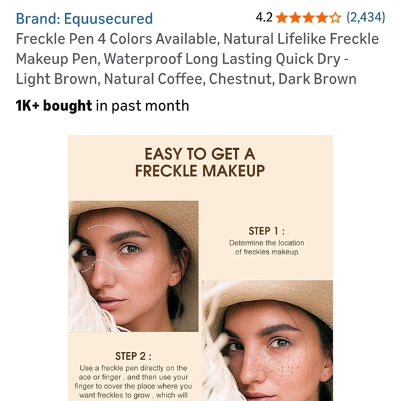 Freckle Pen by Fke.  Warm Brown New In Box. You Get 2! - Picture 12 of 16